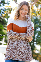 Load image into Gallery viewer, Leopard Hacci Chevron Jacquard Knit Top
