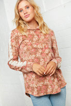 Load image into Gallery viewer, Cashmere Feel Brushed Sweater Floral Hoodie
