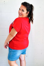 Load image into Gallery viewer, Light Me Up Red Sequin Firework Dolman Top
