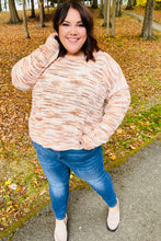 Load image into Gallery viewer, Forget Me Not Cream &amp; Sepia Multicolor Chenille Velvet Sweater
