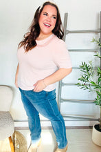Load image into Gallery viewer, New Day Blush Flat Collar Floral French Terry Blouse
