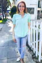Load image into Gallery viewer, Elegant You Lilac Notched Neck Smocked Short Sleeve Blouse
