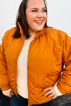 Load image into Gallery viewer, Eyes On You Butterscotch Quilted Puffer Jacket
