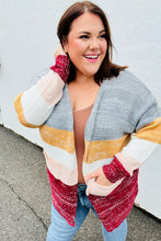 Load image into Gallery viewer, Fall For You Grey &amp; Camel Color Block Open Cardigan
