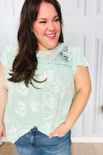 Load image into Gallery viewer, Lovely In Aqua Embroidered Flutter Sleeve Woven Top
