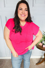 Load image into Gallery viewer, Best In Bold Hot Pink Dolman Ribbed Knit Sweater Top
