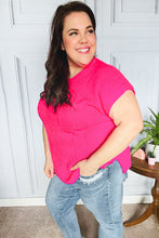 Load image into Gallery viewer, Best In Bold Hot Pink Dolman Ribbed Knit Sweater Top
