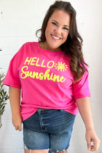 Load image into Gallery viewer, Feeling Joyful &quot;Hello Sunshine&quot; Embroidered French Terry Top
