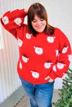 Load image into Gallery viewer, Santa Claus Sparkle Fuzzy Knit Sweater
