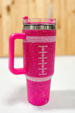 Load image into Gallery viewer, Pink Football Insulated 40oz. Tumbler with Straw
