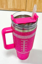 Load image into Gallery viewer, Pink Football Insulated 40oz. Tumbler with Straw
