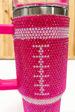 Load image into Gallery viewer, Pink Football Insulated 40oz. Tumbler with Straw
