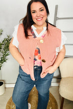 Load image into Gallery viewer, Classy Chic Gold Button Down Chunky Sweater Vest
