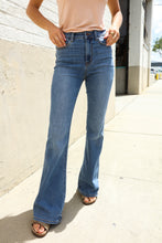 Load image into Gallery viewer, Judy Blue High Rise Trouser Flare Medium Wash Denim Jeans
