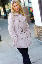 Load image into Gallery viewer, Taupe Double Breasted Lined Trench Coat

