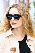 Load image into Gallery viewer, Black Thick Frame Rectangle Sunglasses
