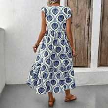 Load image into Gallery viewer, Lovesoft - Loose-Fit Deep V-Neck Floral Print Maxi Dress
