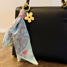 Load image into Gallery viewer, Ellison+Young - Golden Charm Luxe Print Scarf Bag Charm

