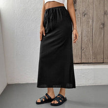 Load image into Gallery viewer, Sheer Trend - Casual Solid Color Elastic Waist Skirt
