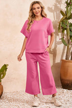 Load image into Gallery viewer, Aapparella - Women Multi-colored Textured T Shirt and Pants Set | S-2XL
