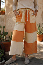 Load image into Gallery viewer, Little Daisy Closet - F/W26 Raw Seam Colorblock Wide Leg Ankle Length Casual Pants
