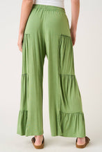 Load image into Gallery viewer, mittoshop - MINERAL WASH TIERED WIDE LEG ELASTIC WAIST PANTS
