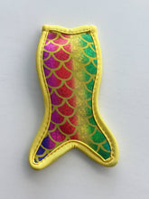 Load image into Gallery viewer, Harris Girls &amp; Co. - Neoprene Popsicle Holder "Yellow Rainbow Mermaid"
