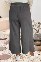 Load image into Gallery viewer, Little Daisy Closet -  LDC Floral Patch Mineral Washed Terry Knit Cropped Pants
