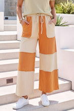 Load image into Gallery viewer, Little Daisy Closet - F/W26 Raw Seam Colorblock Wide Leg Ankle Length Casual Pants
