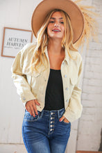 Load image into Gallery viewer, Taupe Cotton Twill Drop Shoulder Button Jacket
