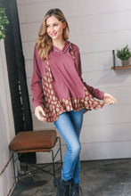 Load image into Gallery viewer, Plum Ethnic Outseam Drawstring Hoodie

