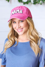 Load image into Gallery viewer, French Rose Cotton &quot;MAMA&quot; Adjustable Baseball Cap
