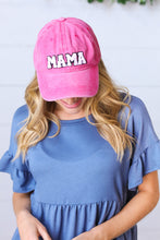 Load image into Gallery viewer, French Rose Cotton &quot;MAMA&quot; Adjustable Baseball Cap
