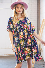 Load image into Gallery viewer, Navy Drop Shoulder Midi Knit Pocketed Dress
