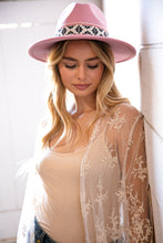 Load image into Gallery viewer, Weekend Vibes Blush Ribbon Fedora Hat
