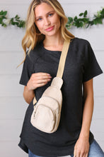 Load image into Gallery viewer, Sand Corduroy Sling Crossbody Bag

