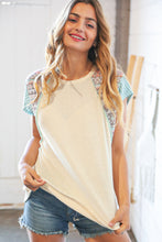 Load image into Gallery viewer, Oatmeal Two Tone Ethnic Outseam Color Block Top
