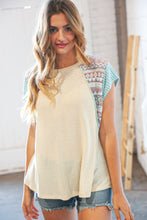 Load image into Gallery viewer, Oatmeal Two Tone Ethnic Outseam Color Block Top
